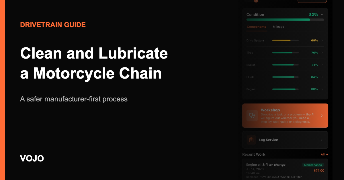How to Clean and Lubricate a Motorcycle Chain Without Damaging It