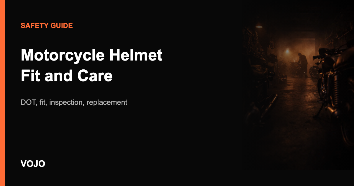 Motorcycle Helmet Safety: Fit, Certification, and When to Replace It
