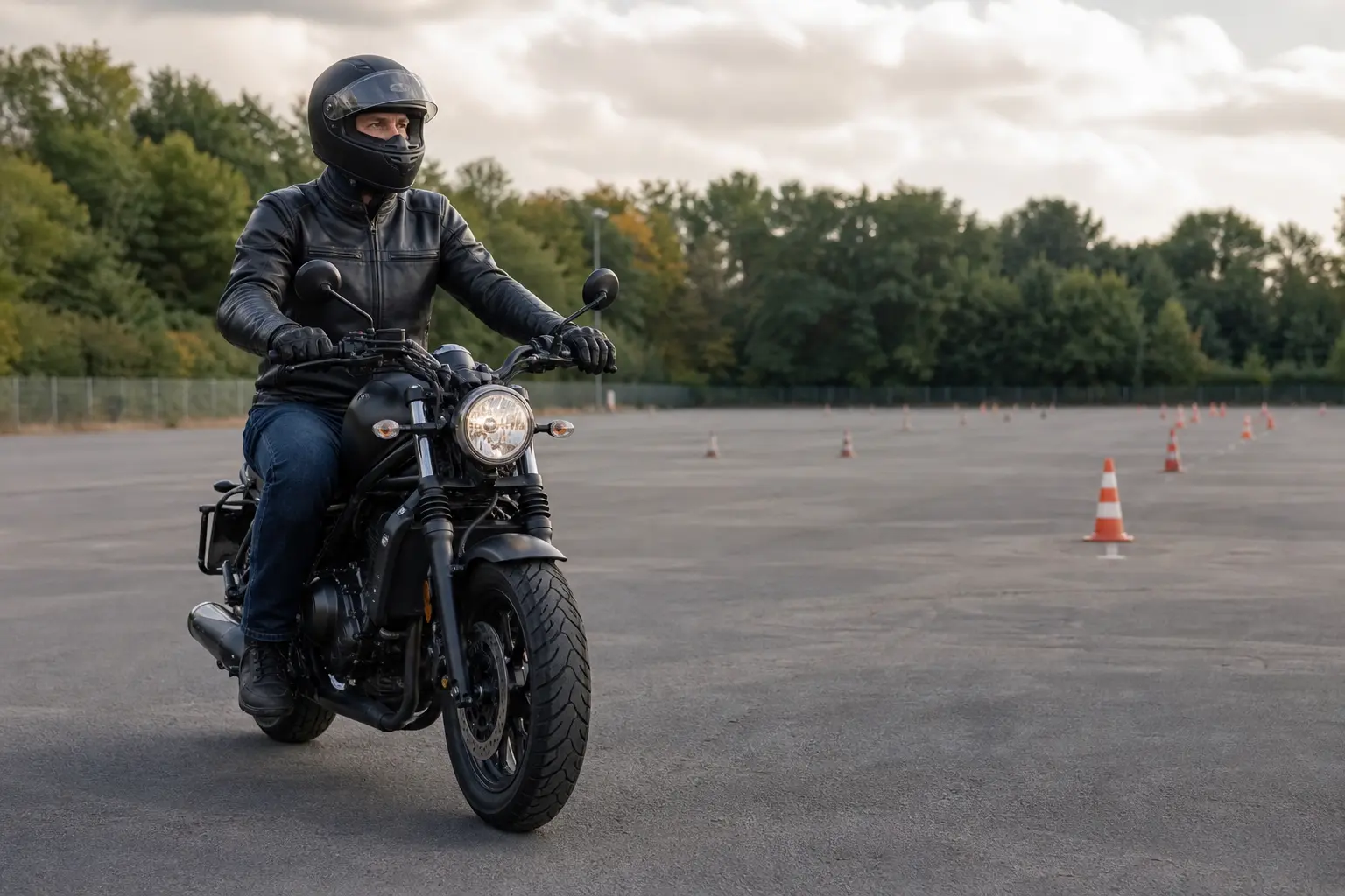 Rider preparing for a controlled self-coaching session.